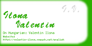 ilona valentin business card